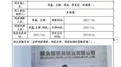 新益晨_XYCDQ-20250048职业病危害定期检测四川顺金隆丽居铝业有限公司