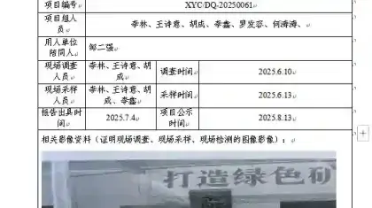 _XYCDQ-20250061职业病危害定期检测金阳纳川矿业有限公司