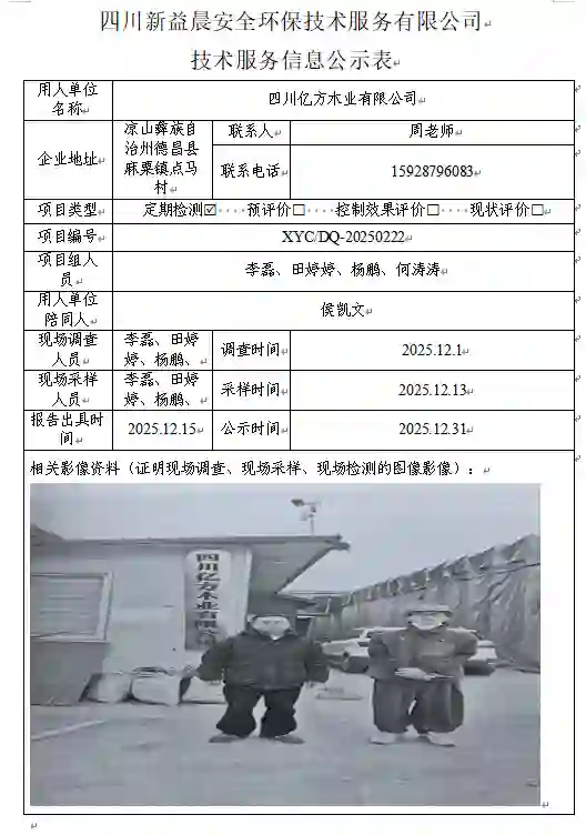 _XYCDQ-20250222职业病危害定期检测四川亿方木业有限公司